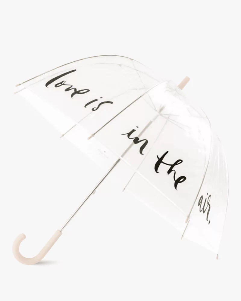 love is in the air clear umbrella multi