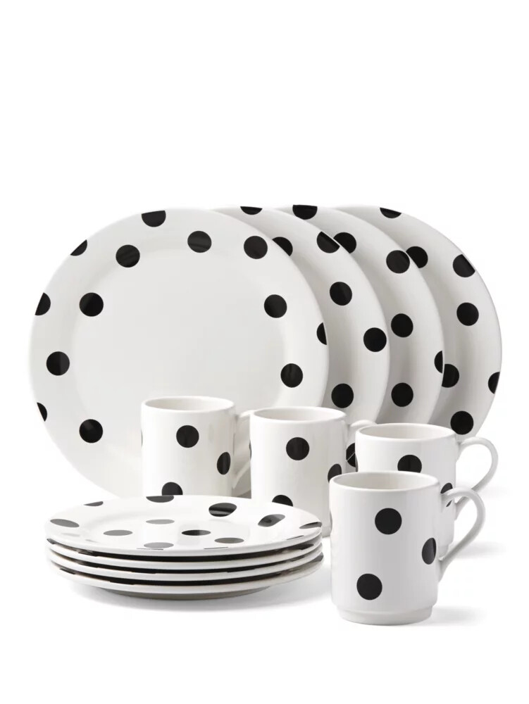 deco dot 12 piece dinnerware set multi