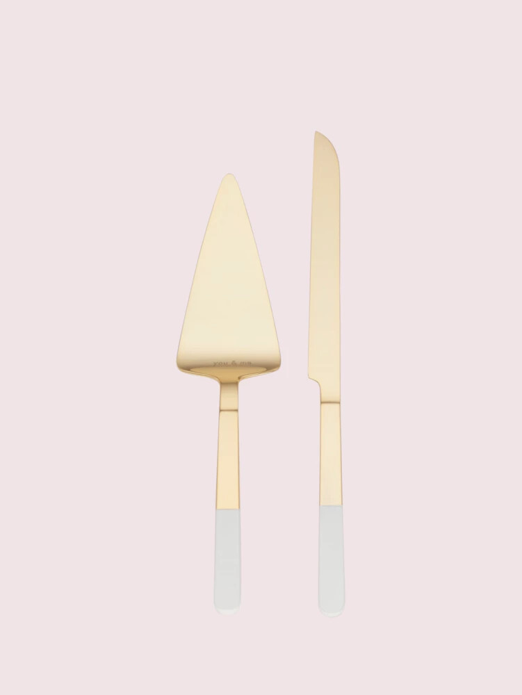 with love 2-piece dessert set pale gold