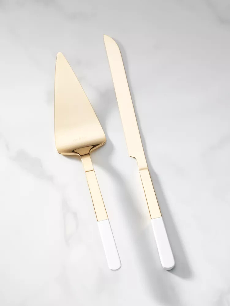 with love 2-piece dessert set pale gold
