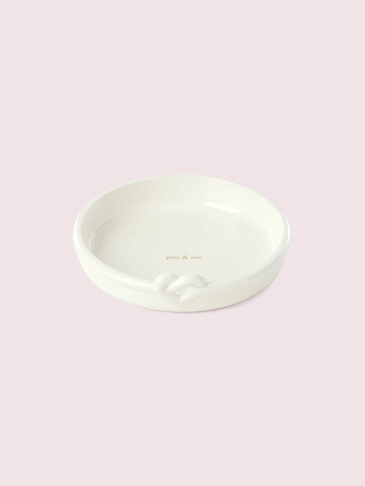 with love ring dish pale gold