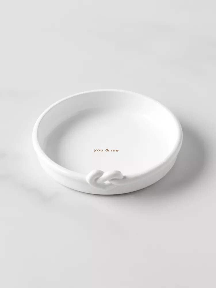 with love ring dish pale gold