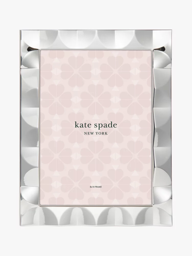 south street 8x10 scallop frame silver plate