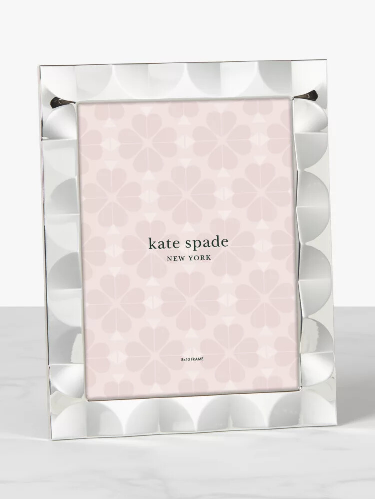 south street 8x10 scallop frame silver plate