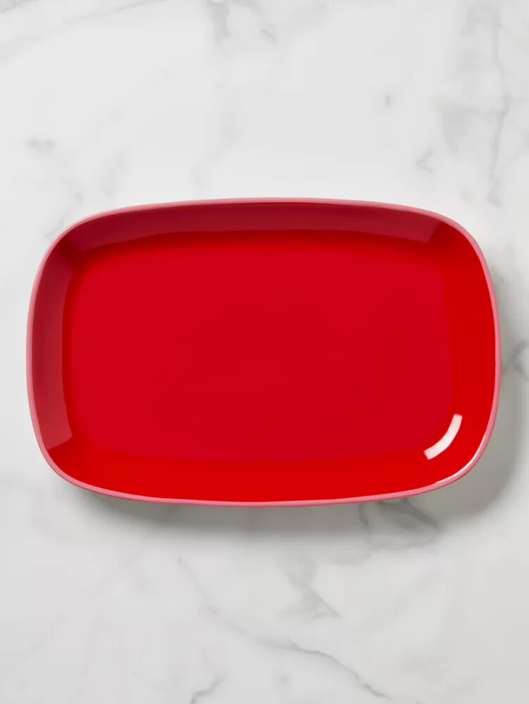 make it pop serving platter red