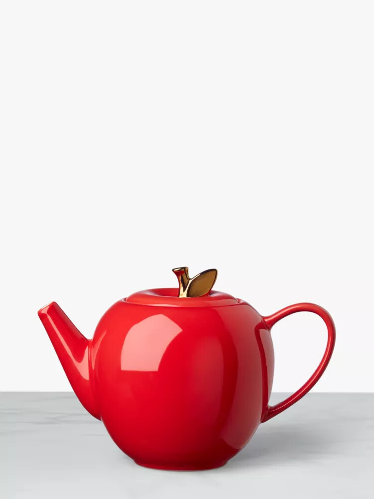 make it pop apple teapot red
