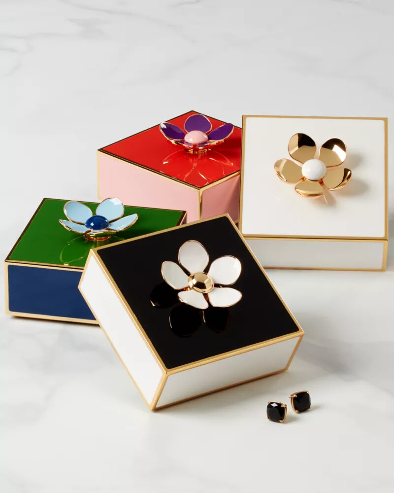make it pop floral jewelry box black