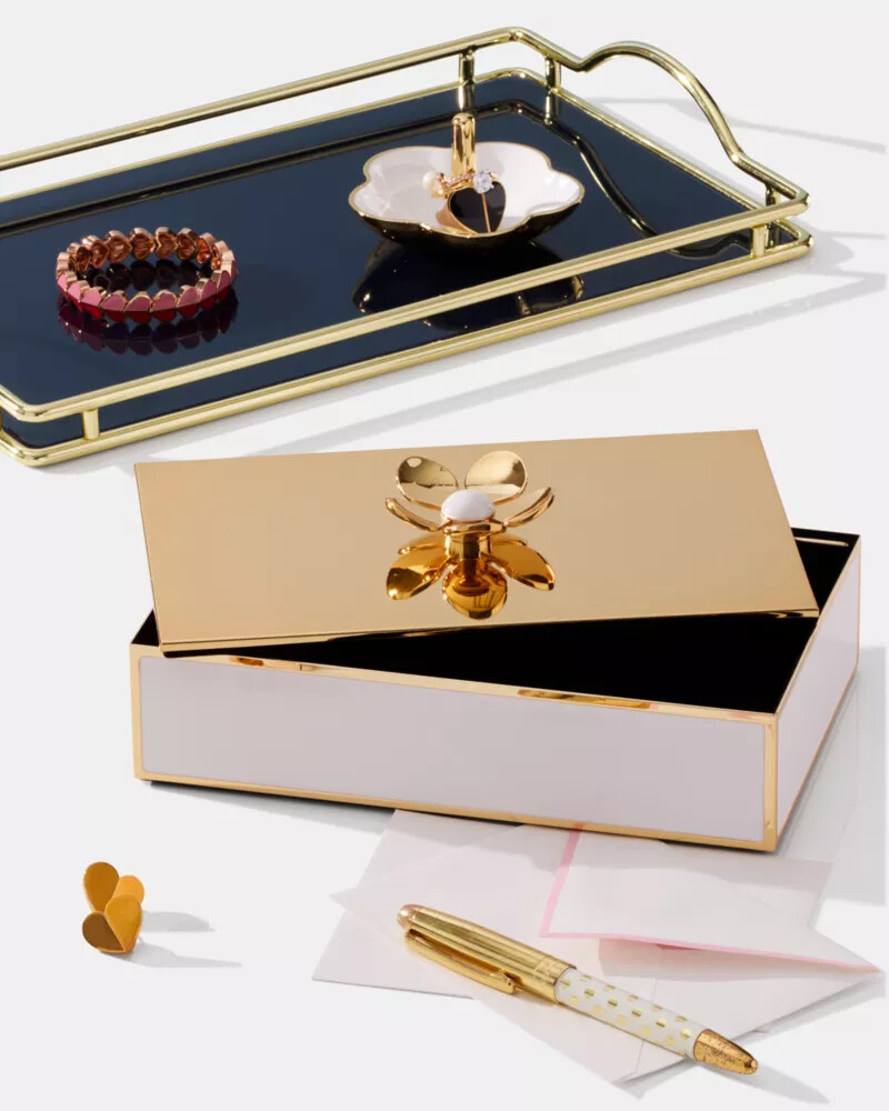 make it pop floral jewelry box gold