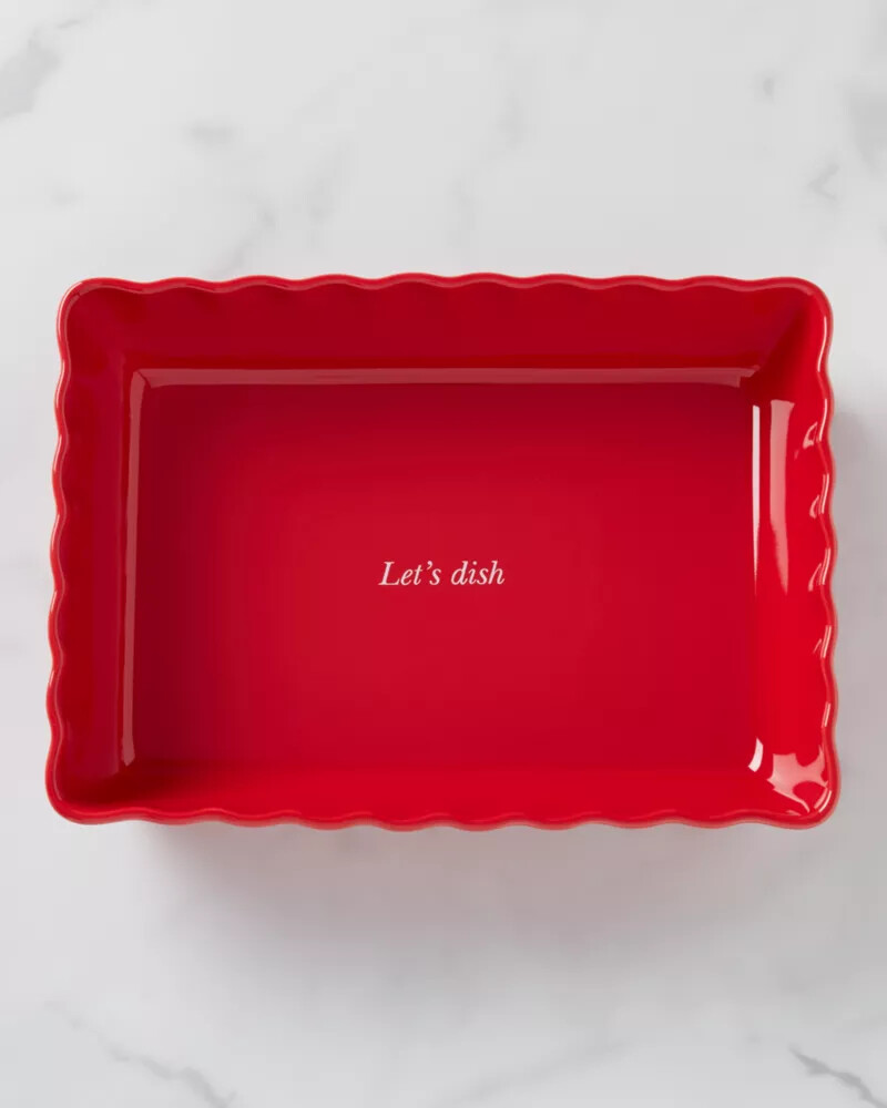 make it pop rectangular baking dish red