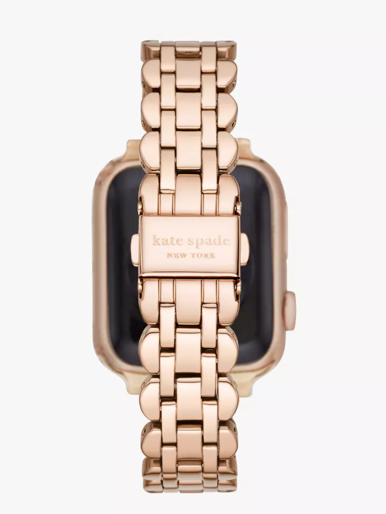 scallop link stainless steel bracelet 3840mm band for apple watch rose gold