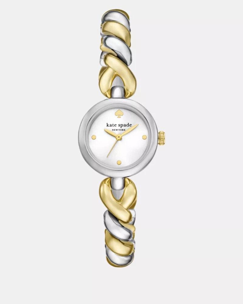 monroe twist two tone watch silver