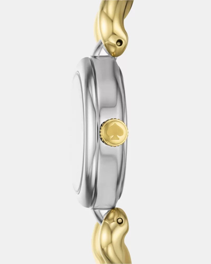monroe twist two tone watch silver
