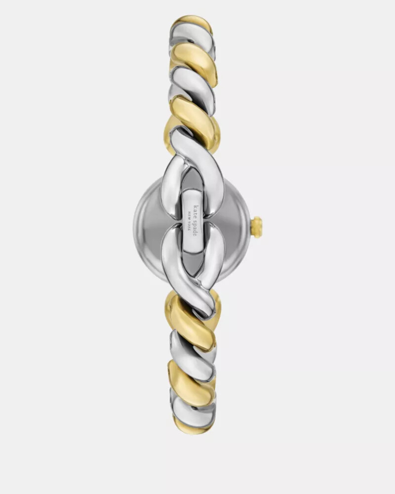 monroe twist two tone watch silver