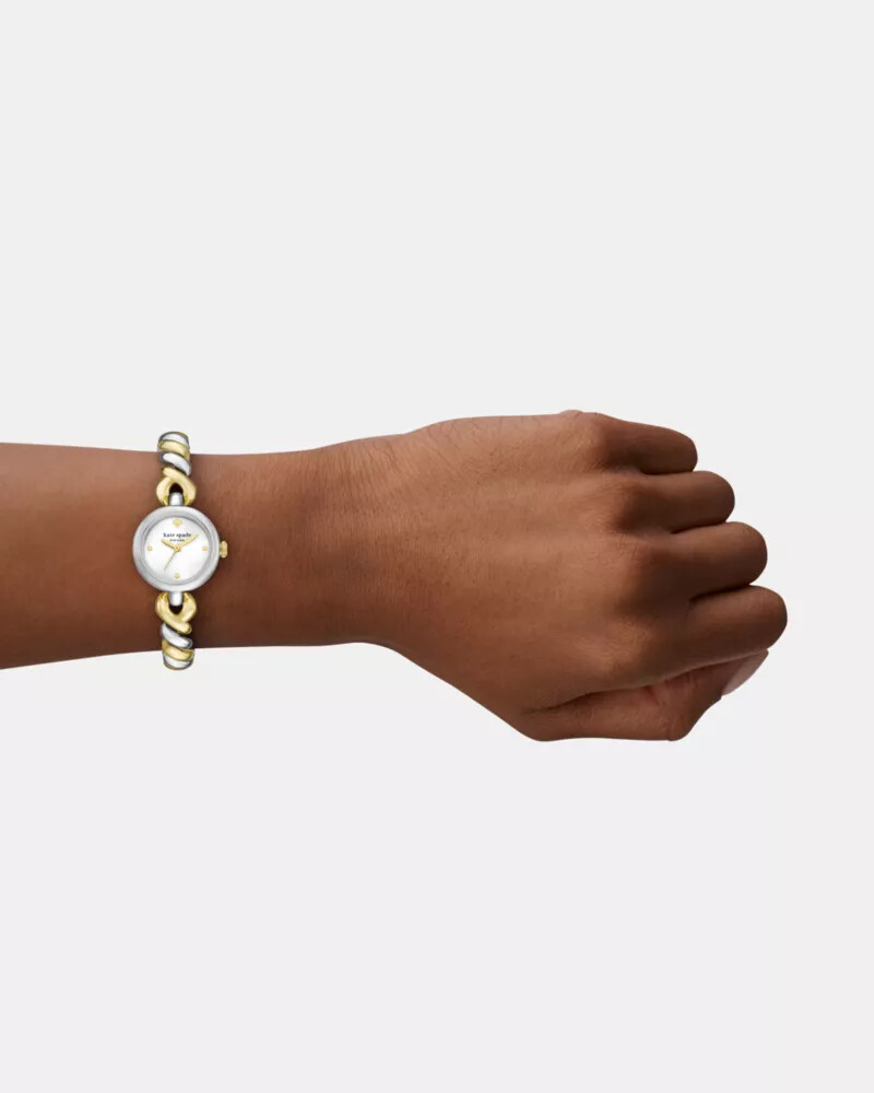 monroe twist two tone watch silver