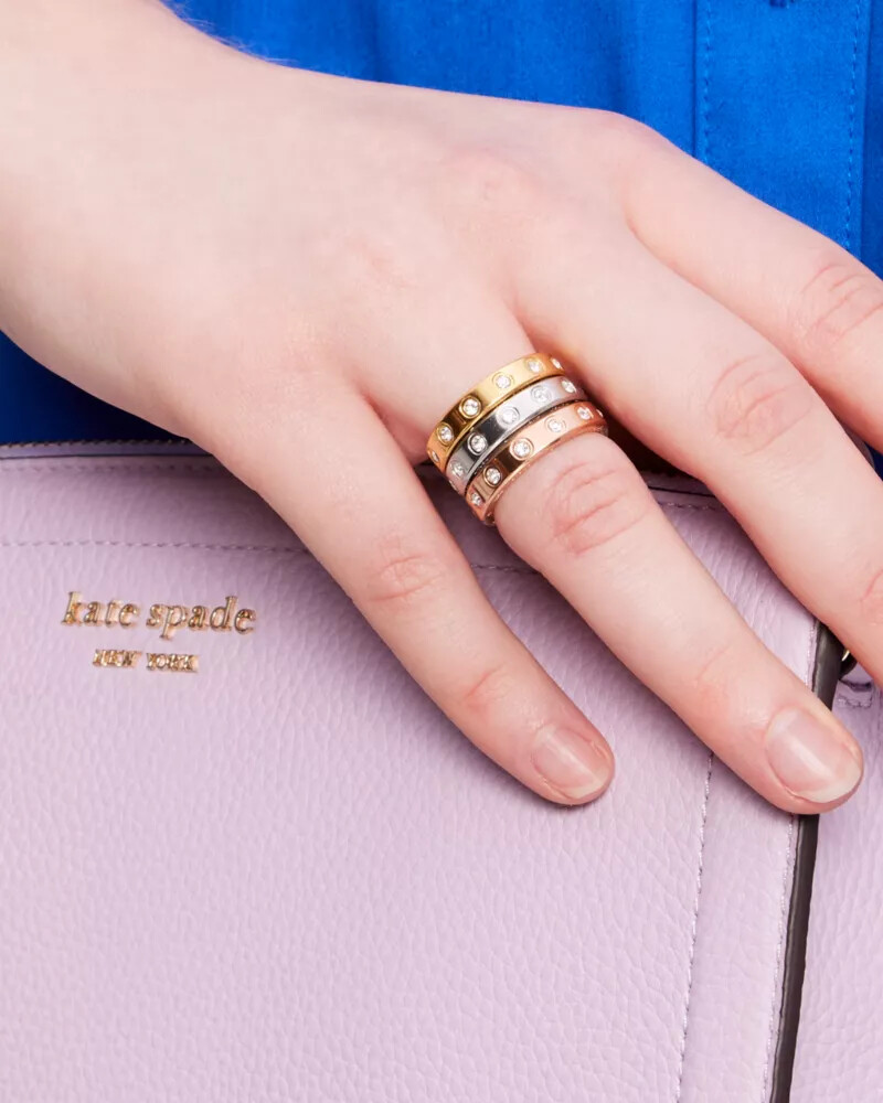 set in stone ring set clear multi
