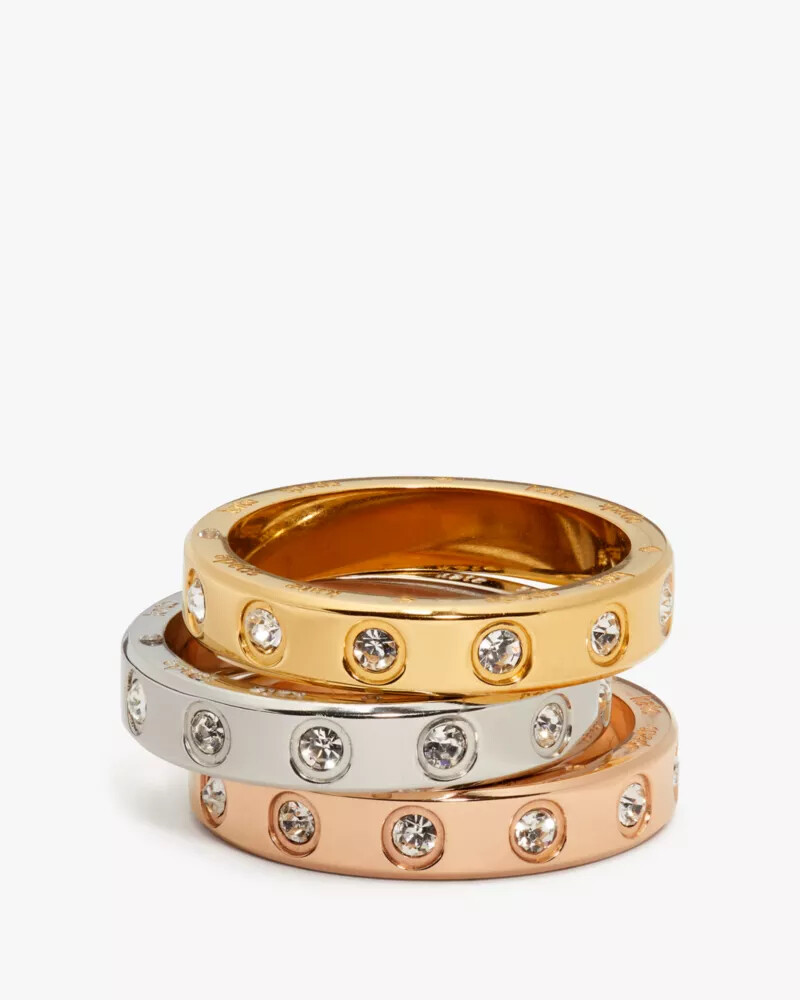 set in stone ring set clear multi