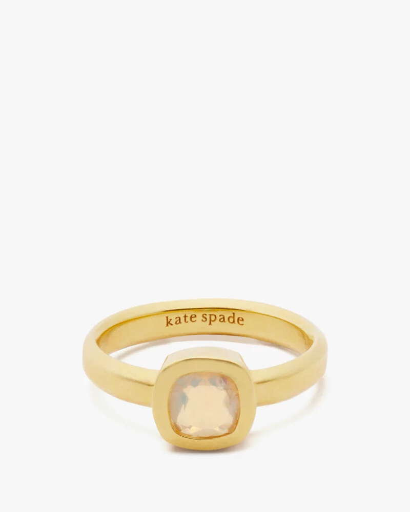 kate spade fine time to shine gem ring opal