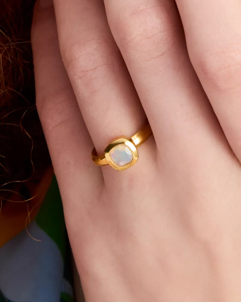 kate spade fine time to shine gem ring opal