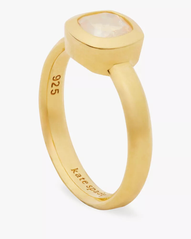 kate spade fine time to shine gem ring opal