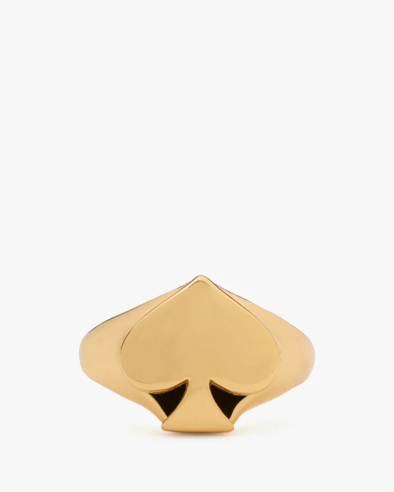 so spade signet ring gold