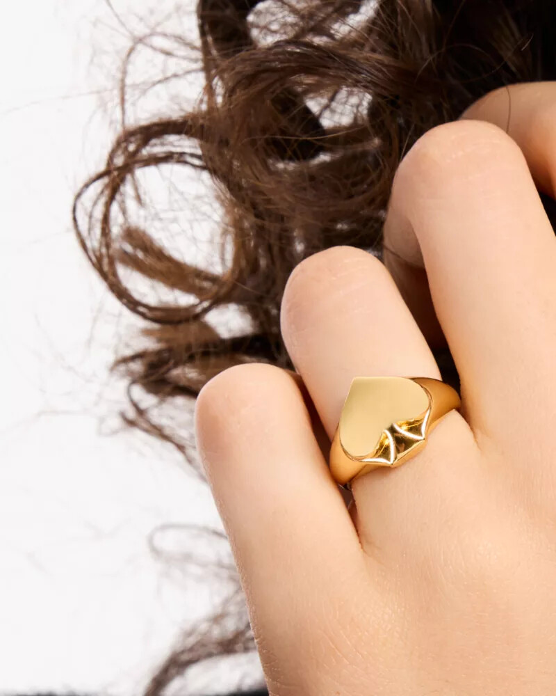 so spade signet ring gold