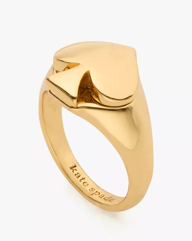 so spade signet ring gold