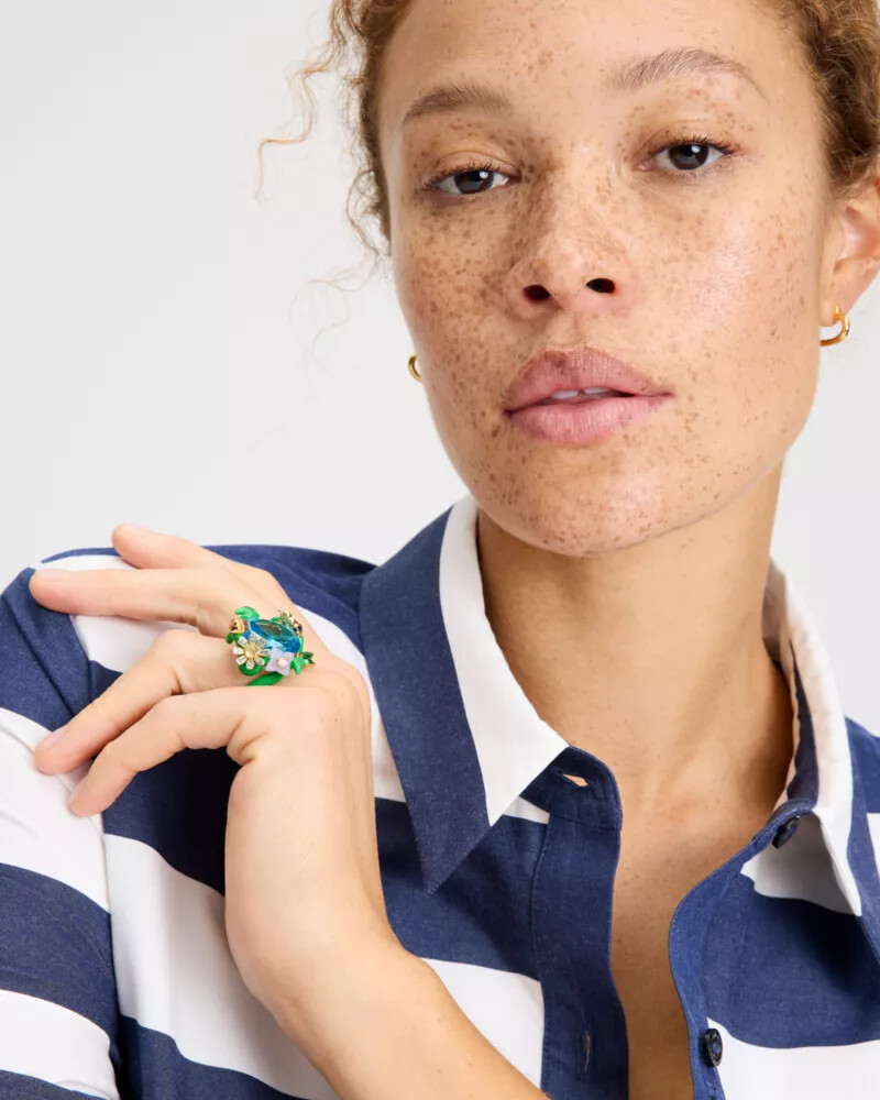 garden friends statement ring multi