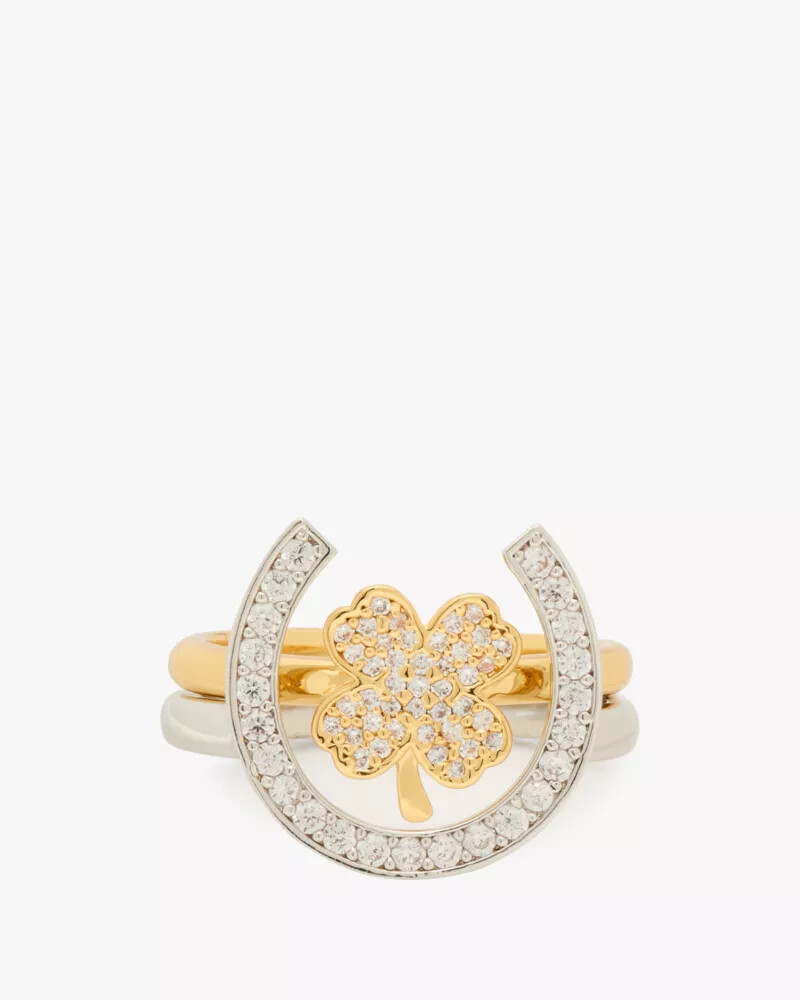 lucky charm stacking ring set multi