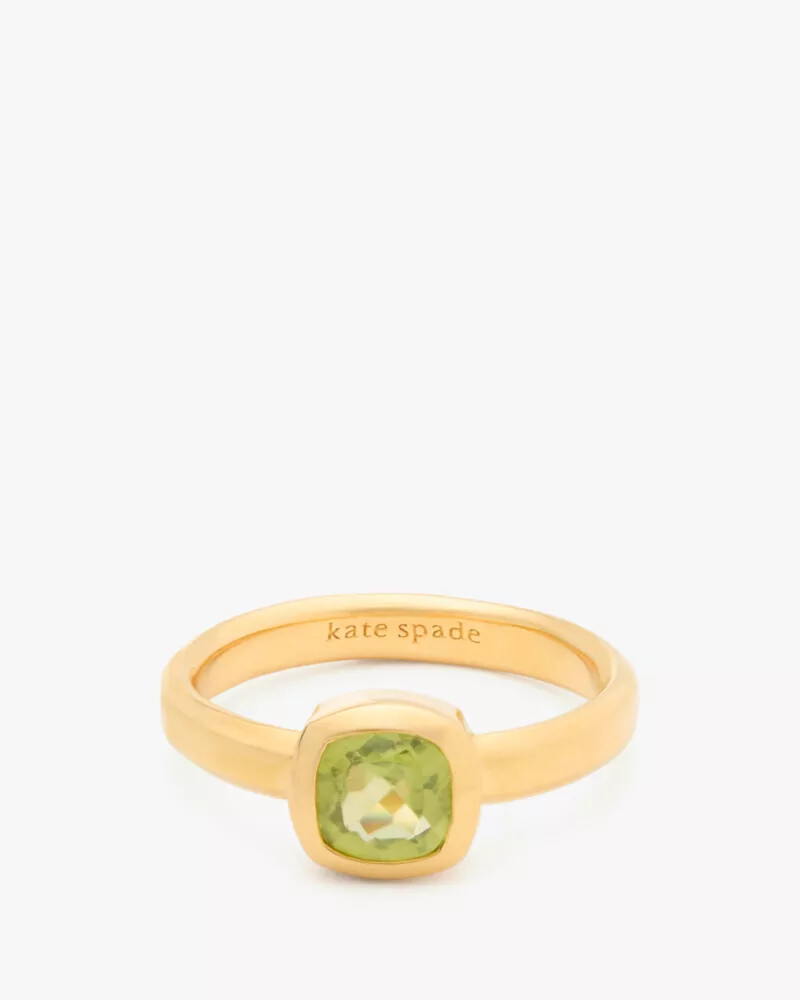 kate spade fine time to shine gem ring peridot