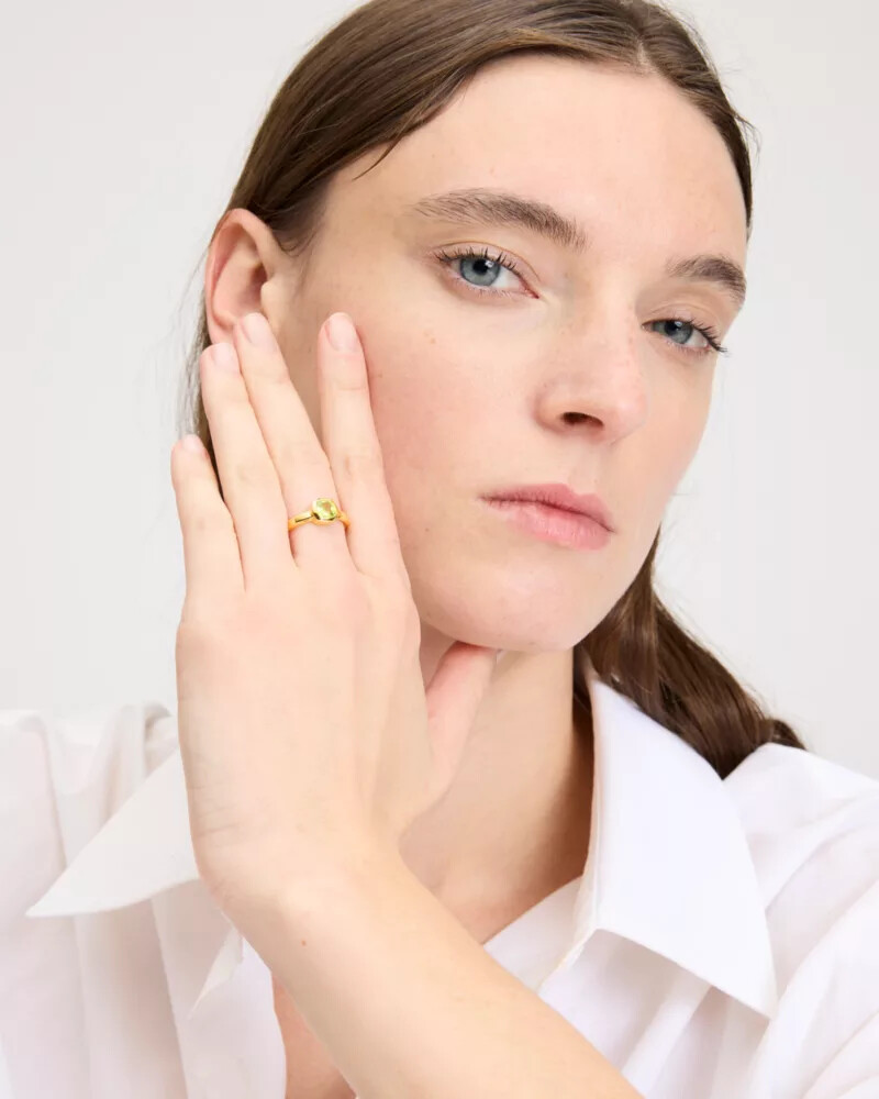 kate spade fine time to shine gem ring peridot