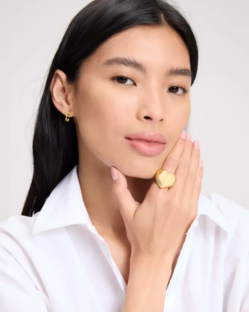 heart you statement ring gold