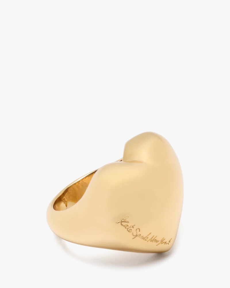 heart you statement ring gold