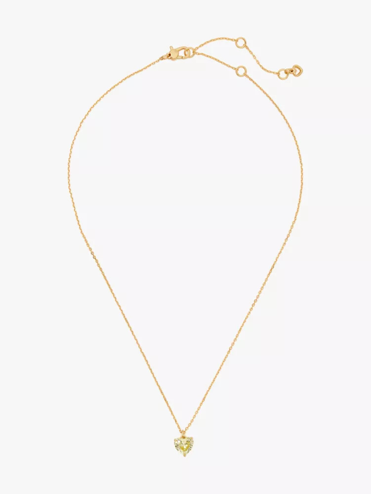 my love august heart pendant peridot
