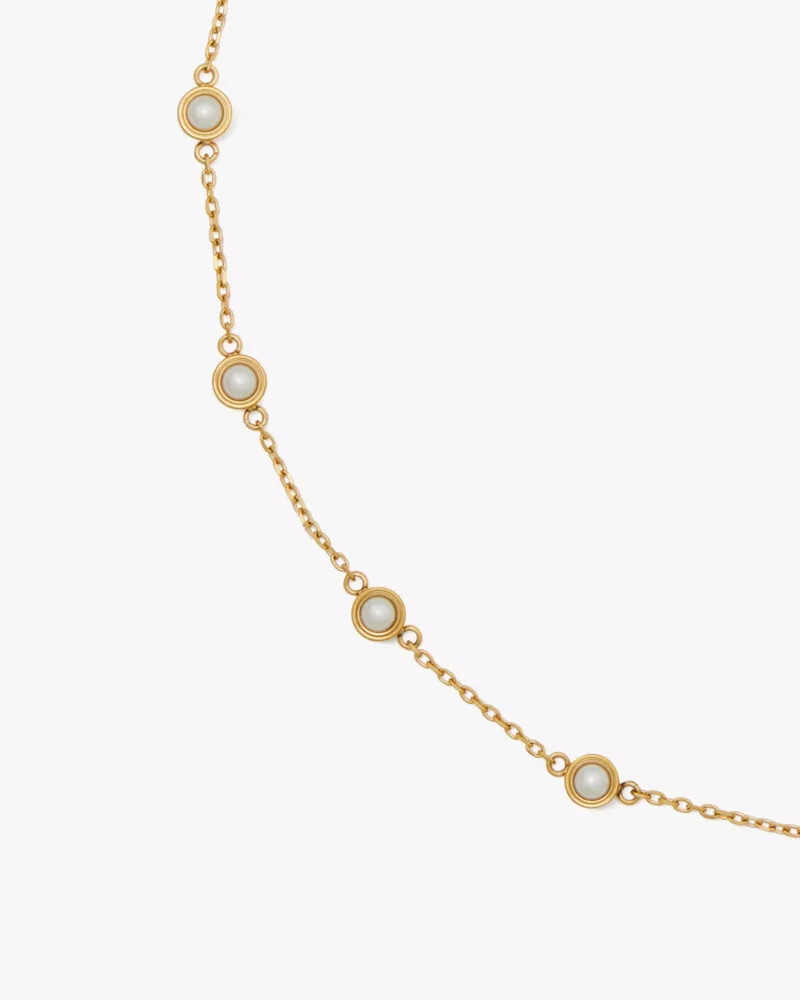 set in stone station necklace white gold