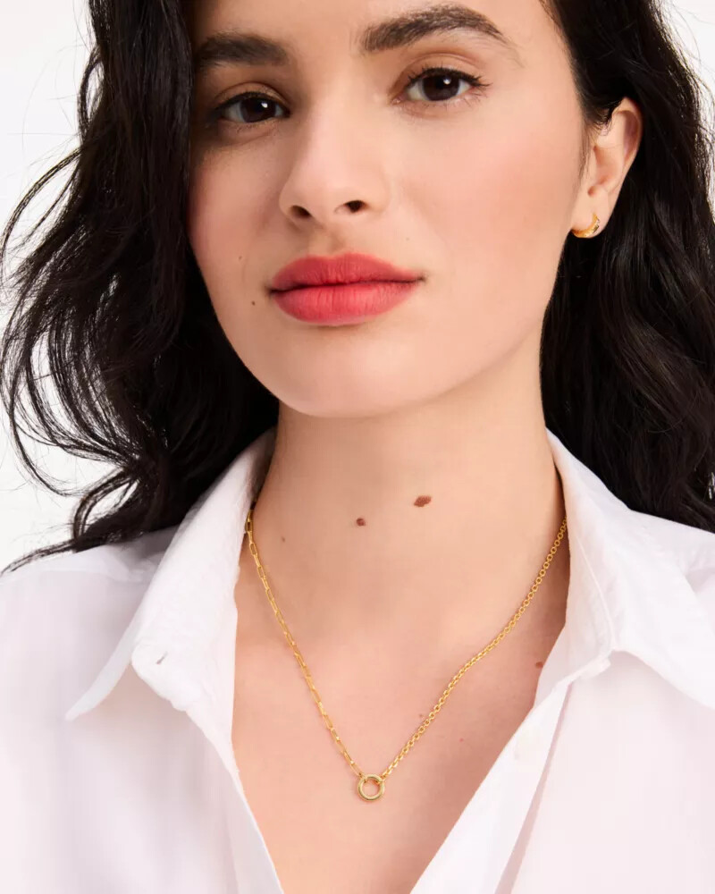 one in a million mixed chain necklace gold