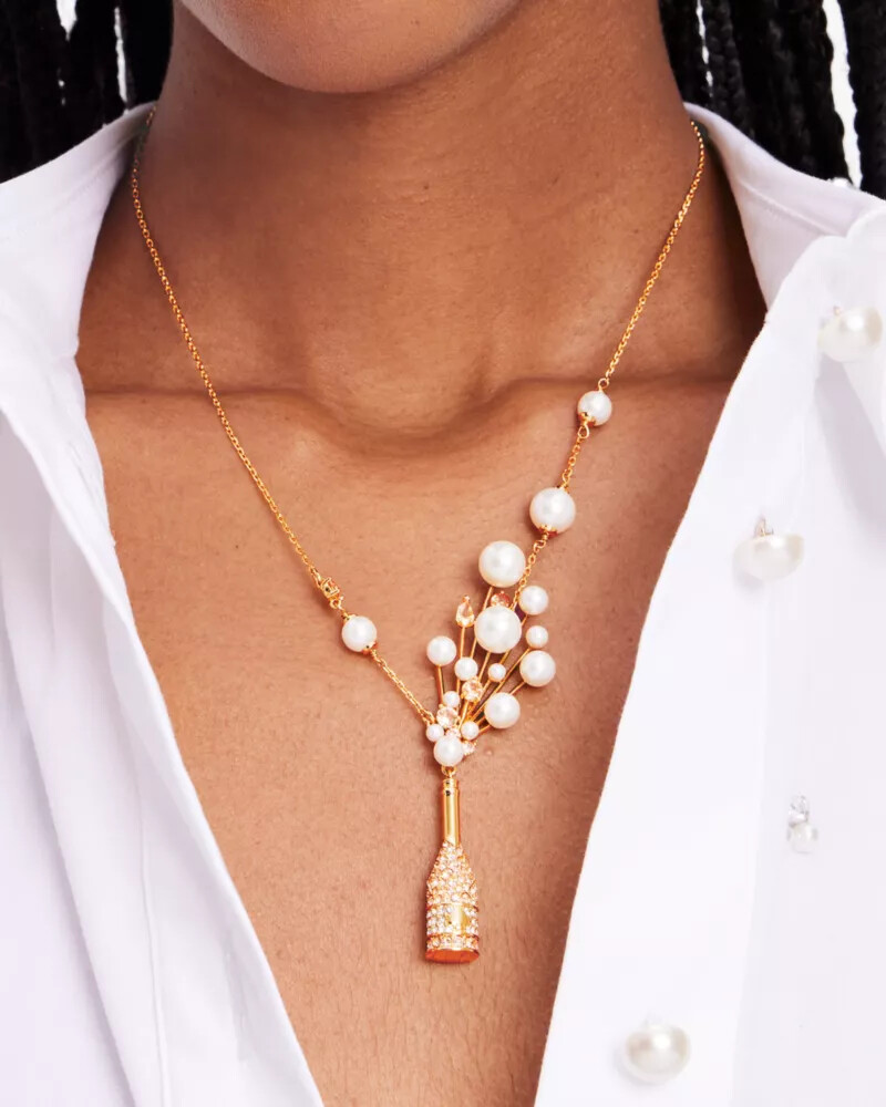 cheers to that statement pendant champagne. gold