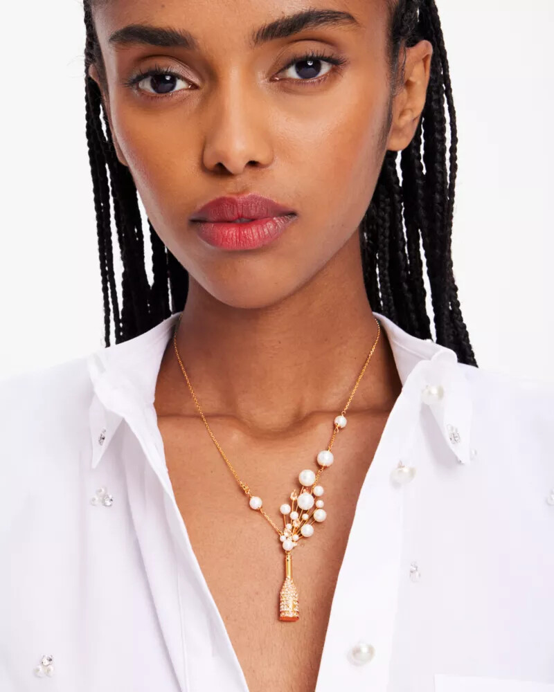 cheers to that statement pendant champagne. gold