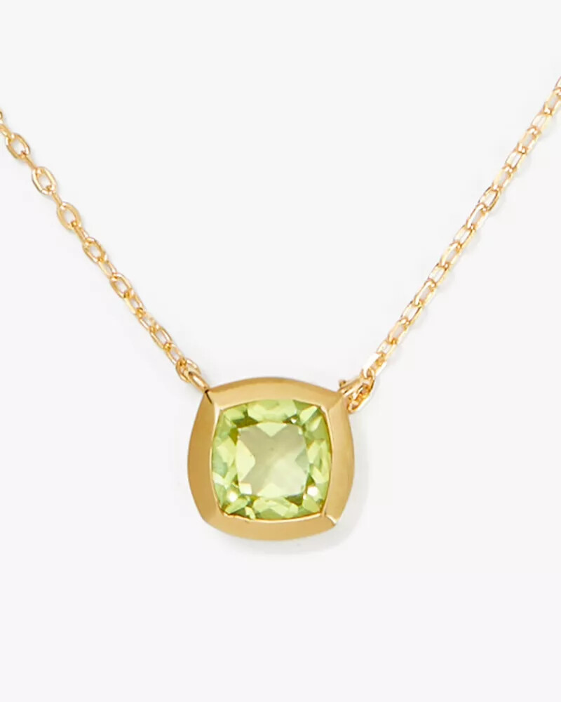 kate spade fine time to shine gem pendant peridot