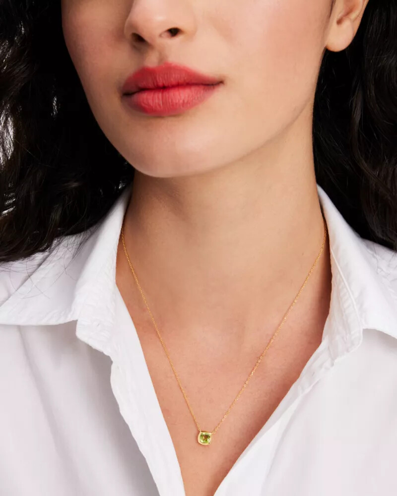 kate spade fine time to shine gem pendant peridot