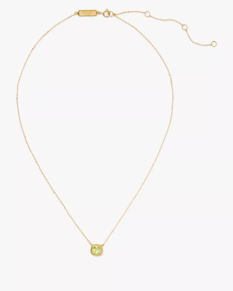 kate spade fine time to shine gem pendant peridot