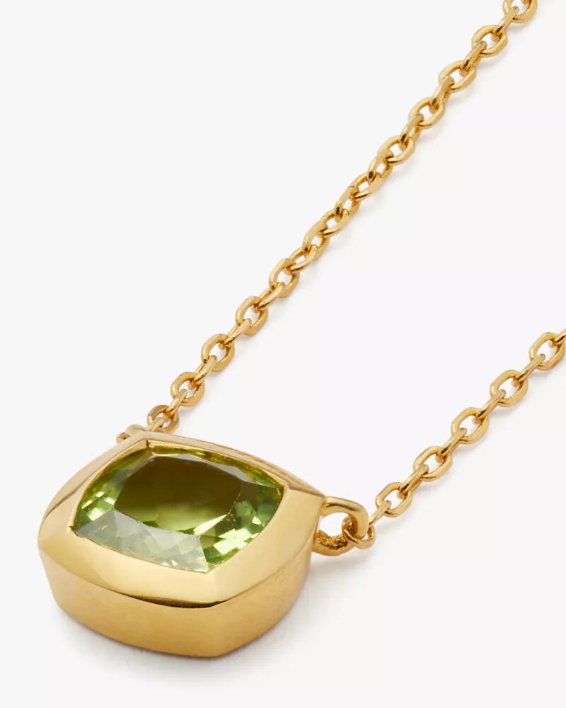 kate spade fine time to shine gem pendant peridot