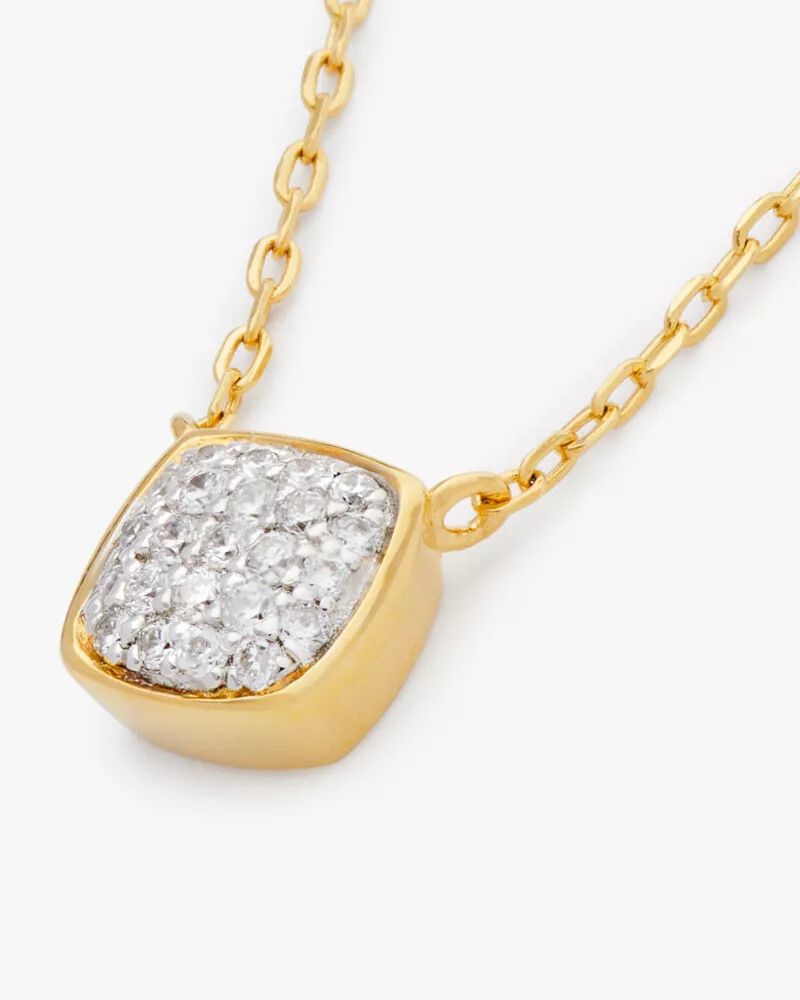 kate spade fine time to shine pavé diamond pendant gold