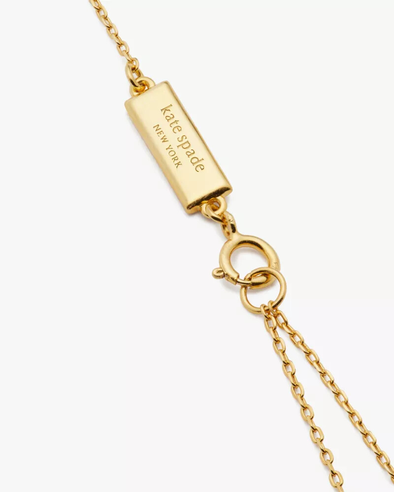 kate spade fine time to shine pavé diamond pendant gold