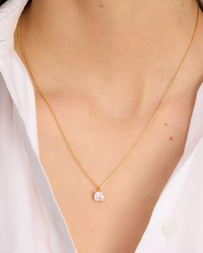 little luxuries 6mm square pendant multi