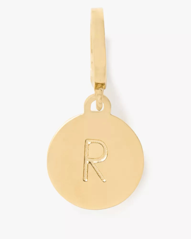 initial r mini charm gold