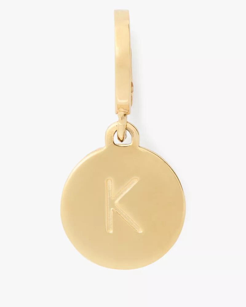 initial k mini charm gold