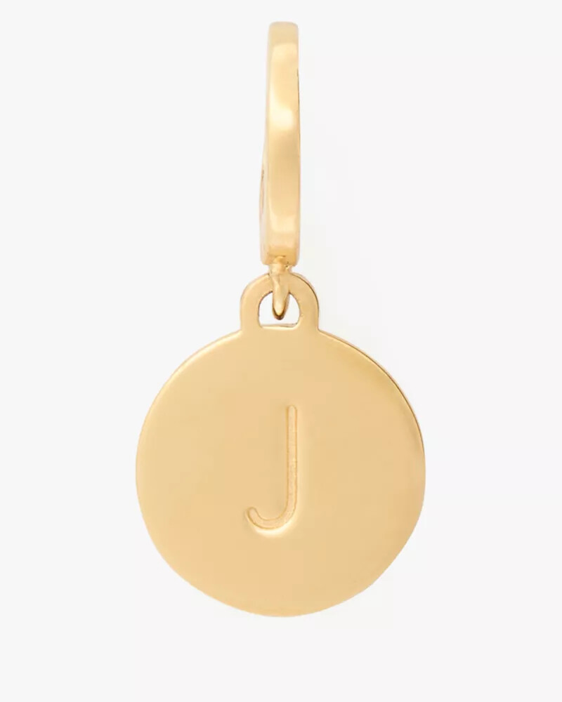 initial j mini charm gold