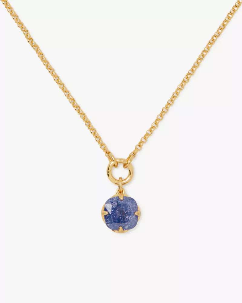 pop of joy spade flower pendant dark navy