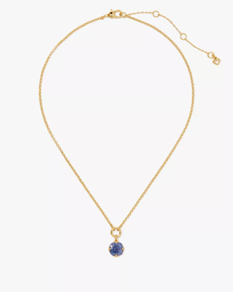 pop of joy spade flower pendant dark navy