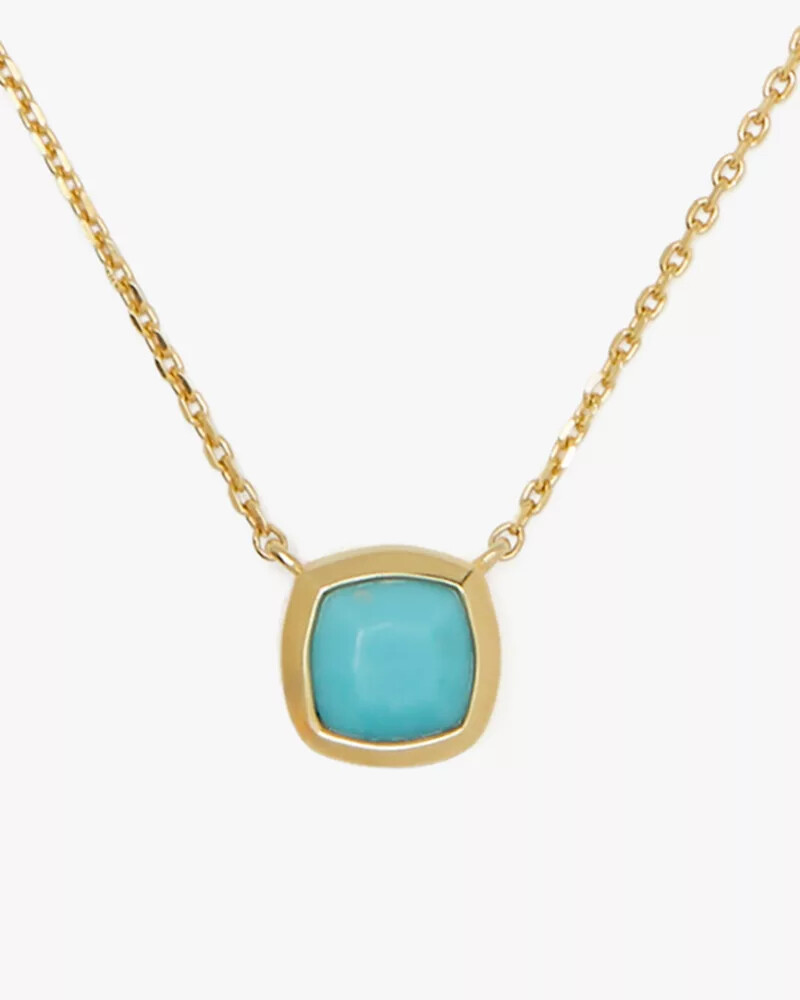 kate spade fine time to shine gem pendant turquoise